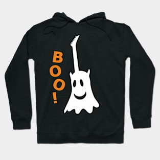 BOO! Ghost guitar (color print) Hoodie